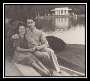 Meus pais em lua de mel em São Lourenço, 1942